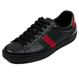 Wiberlux Gucci Men's Stripe Panel Contrast Back Tab Sneakers 7.0 Black