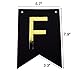 Black Happy Birthday Decorations Bunting Banner with Shimmering Gold Letters - 21st - 30th - 40th - 50th Birthday Party Supplies