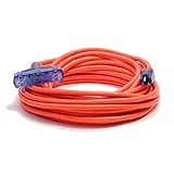 ProStyle 50ft. #10 SJTW 3 Conductor Triple Tap Extension Cord With Lighted Ends - Orange