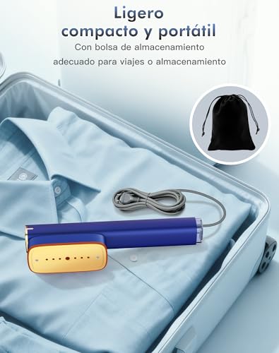 Hand Steamer, 1200W Steamer, 15S Quick Heating, Removable 120ml Tank, Steam 22g/min, Vertical 2-in-1 Steamer Blue.