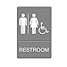 HeadlineÂ Sign Headline Sign® ADA Sign, Restroom/Wheelchair Accessible Tactile Symbol, Molded Plastic, 6 x 9