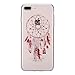 iPhone 8 Plus Case,iPhone 7 Plus Case,PHEZEN Luxury Bling Diamond Crystal Clear Soft TPU Silicone Back Cover with Dreamcatcher Pattern for iPhone 8 Plus/iPhone 7 Plus, Red Feather Dream Catcher