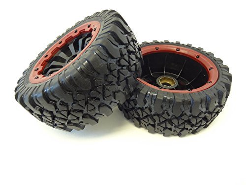 King Motor X2 Wheels (red) (set of 2) Fits LOSI 5IVE T and Rovan LT 4WD Truck