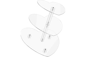 Heart Shaped 3 Tiers Cupcake Stand for Parties and Event Easy to Assemble Wedding Dessert Tower Acrylic Display Rack Dessert 