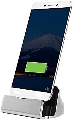 USB Type C Charging Docking Cradle Station For Samsung Note 8/S8/S8 Plus, LG G6/G5, Motorola Z, Google Pixel/Pixel XL (Silver)