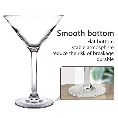 I-WILL Cocktailgläser 180ml Plastik Wiederverwendbar Unzerbrechliche Cocktail-Glas mit Stiel Cocktailgläser zum Martini… – Bild 3