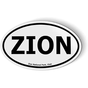 Zion Oval National Park - Magnet for Car Fridge Locker - 3