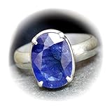 55Carat Genuine Blue Sapphire Silver Ring For Men 6 Carat Oval Birthstone Size 4,5,6,7,8,9,10,11,12,13