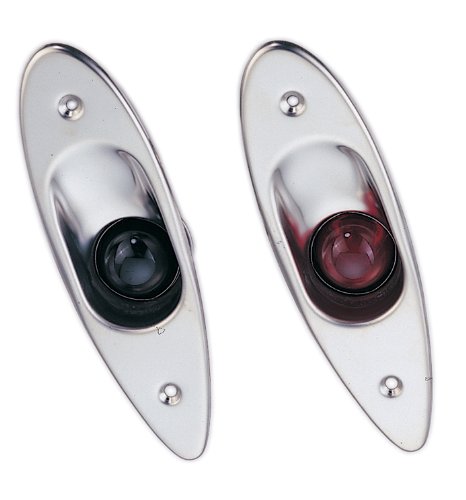 Pactrade Marine Boat Navigational Side Bow Tear Drop Lights Stainless Steel Flush Mount