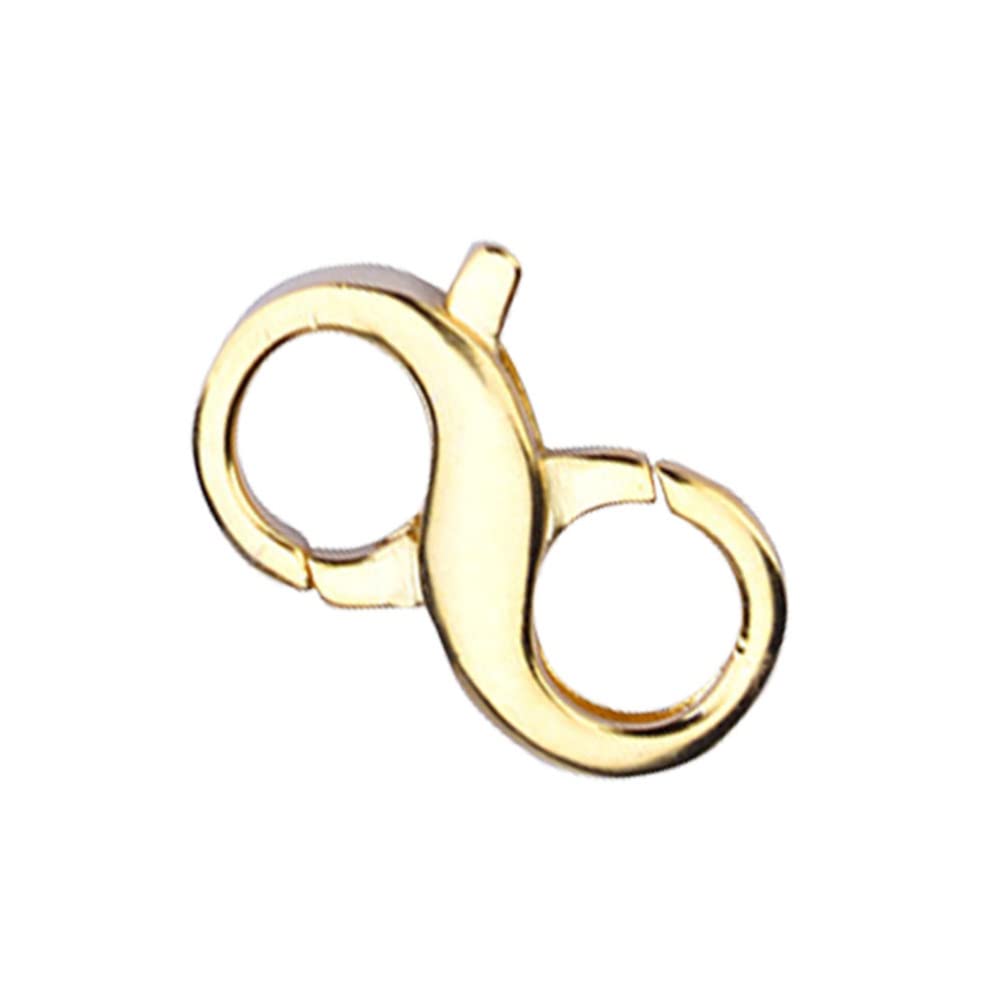 Artibetter Jewelry Lobster Clasp Necklace Bracelet Extender Jewelry Closures Claw for Jewelry Finding Repair Kit for Jewelry Making Findings Accessories Golden