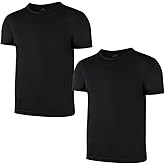 Juephe 2 Pack Kids/Boys/Youth Quick Dry Sports Tee Shirt Mesh Moisture Wicking Active Athletic T-Shirt (Age4-18Years)