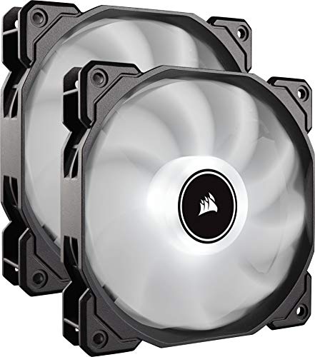 Corsair AF140 Air Series, 140 mm LED Low Noise Cooling Fan - White (Dual Pack)