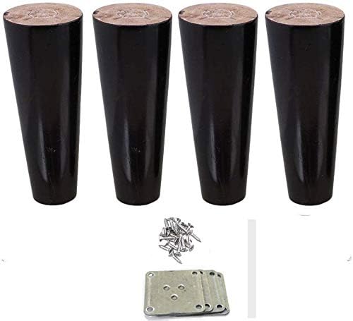 Amazon Com Mysummer Set Of 4 Black Furniture Legs Sofa Legs Chair