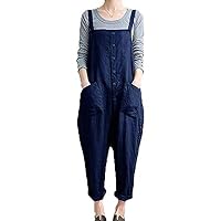 Gooket Women Plus Size Baggy Overalls Casual Wide Leg Haren Pants Rompers Jumpsuit Overalls Halloween Costume