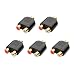 Cable Matters 5-Pack Gold Plated 3.5mm Stereo Jack to 2-RCA Coupler