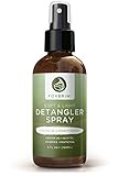 Hair Detangler Spray - Natural & Organic - Foxbrim Soft & Light Hair Detangler Spray - Nutrient Rich Leave In Conditioner For Curly Natural Hair - With Castor & Neem Oils, Aloe Vera & Vitamin E - 4OZ