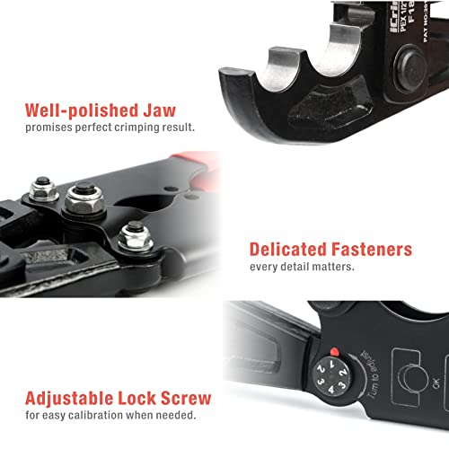 iCrimp PEX Crimping Tool, Combo1/2inch, 3/4inch Plumbing Tool, Copper