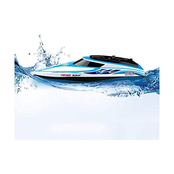 Zhangl 30 km/h Brushless Hochgeschwindigkeitsfernsteuerungsboot 2,4 GHz 4-Kanal Professionelle RC Speedboat Anti… – Bild 4