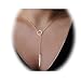 Boosic Adjustable Chain Long Y Necklace For Women Boho Jewelry For Women Gold Tone