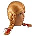 Loftus International Loftus Braided Pigtails with Red Bows Costume Wig, Blonde, One Size Novelty Item