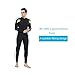 Mens Wetsuit Full Suit,Dark Lightning Long Sleeve Jumpsuit for Scuba Diving Surf Snorkeling, Thick and Warm Neoprene Wetsuit Men in 3mm and 5/4mm, Black