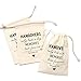 Ling's moment 5x7 inches 10pcs Bachelorette Party Hangover Kit Bags Hangovers Bag Cotton Drawstring Wedding Party Welcome Favor Bags