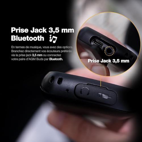 AGM M9 4G Rugged Mobile Phone, Waterproof IP68 and IP69K, Large Keys, Wide Font, Short Dialing, 3 Card Slots, FM Radio, Flashlight, 1200 mAh Battery