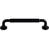 Top Knobs TK823BLK Serene Collection 5-1/16" Lily Pull, Flat Black