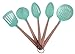 COOK WITH COLOR 5 Piece Nylon Cooking Utensil Set on a Ring with Rose Gold Copper Handles