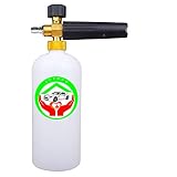 UCFOAM UC-999 Foam Cannon Adjustable Nozzle 1 Liter Bottle Snow Foam Lance with 1/4" Quick Connector Foam Blaster for Pressure Washer Gun