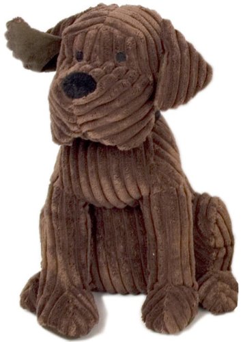Take Me Home Cute Dog Door Stop - Chunky Cord Ribbed Dog 28cm (Brown)