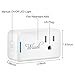 Mini Smart Plug Wuudi Wi-Fi Smart Socket Outlet, No Hub Required, Wireless Remote Control your Devices from Anywhere, Work with Alexa Echo (2- Pack) (2 Pack)