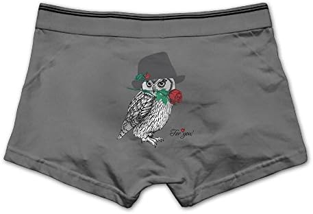 Grass8 The Cartoon Parrot Has Roses In Its Mouth Fashion Cotton Men's Underwear Pants Cotton Opening Waist Shorts Homme Sexy Men's Underwear L Ash