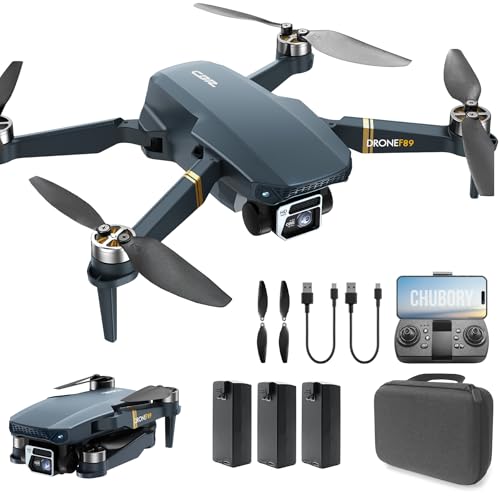 800 Meter Reichweite Drohne mit Kamera 4K – 84 Minuten Flugzeit, WiFi FPV faltbare Quadrocopter, bürstenlosem Motor, Auto-Hover, Auto-Follow (3 Akkus)