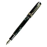 Lanxivi Kaigelu 316 Fountain Pen Century Stars Black Celluloid Gray Marble Pen Medium Nib with Pen Pouch