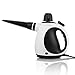 ProduTrend Black Portable Handheld Stamer-9 Attachments and Accessories – Pressurized, No Chemicals, Garment, Fabric and Surface Bed Bugs Cleaner – 12 Ounces – Miracle Steam, Black & White