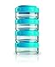 BlenderBottle GoStak Twist n' Lock Storage Jars, 40cc 4-Pak, Aqua