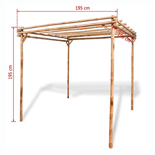K&A Company Garden Arches, Trellises, Arbors & Pergolas, Pergola Bamboo 76.8"x76.8"x76.8"