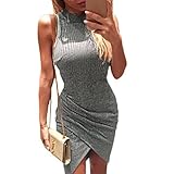 Kissky Women's Color Block Long Sleeve Bodycon Tshirt Dress
