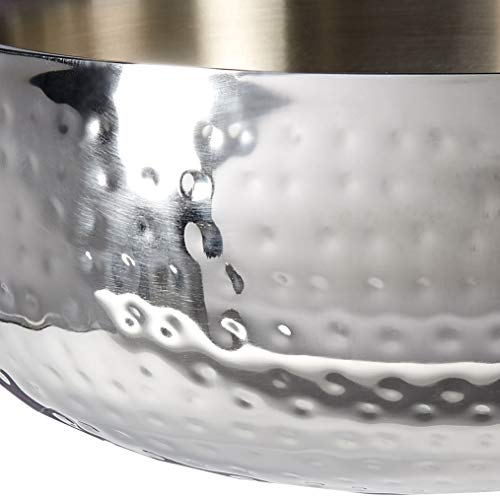 Elegance Hammered Salatschüssel - Doppelwandige isolierte Servierschüssel hält Eis, frisches Obst und kalte Desserts… – Bild 3