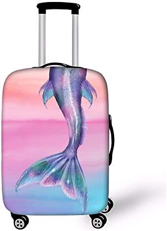 Gjcjy Thicker Stretch Fabric Mermaid Suitcase Cover Protector Dust Luggage Protective Covers Travel Accessories, Apply To 18-32 Inch,B,XL