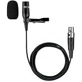 Uni-Directional Lavalier Microphone 4-pin XLR Output Compatible with Shure Wireless Microphone Belt Pack Transmitter T1, ULX1, UR1, PG1, PGX1, PGXD1, SLX1, BLX1, BLXD1
