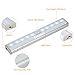 Closet Light, USB Rechargeable Wireless Motion Sensing LED Night Light Stick-on Anywhere 10 Bright LED Light Bar for Hallway,Closet, Attics,Drawer,Washroom(Silver)