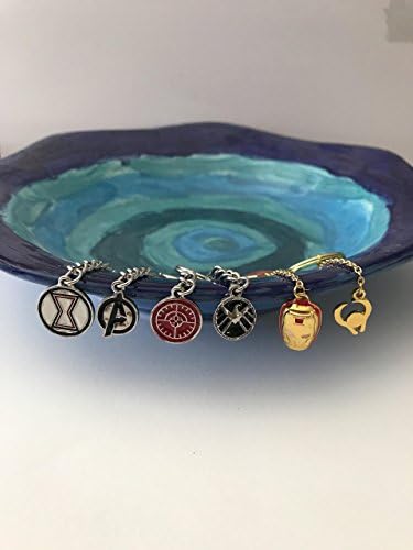 Marvel Avengers Black Widow Hawkeye SHIELD Iron Man Loki Keychain