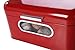 Bread Box for Kitchen Counter - Red Bread Bin, Retro Storage Container with Front Window, For Doughnuts, Pastries, Cookies - 12 x 7 x 6 Inches