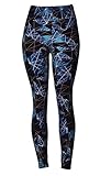 VIV Collection Plus Size Printed Brushed Leggings (Delicate Geometry)