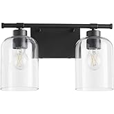 Quorum 5374-2-59 Tribute - 2 Light Bath Vanity-9.5 Inches Tall and 15 Inches Wide, Finish Color: Matte Black