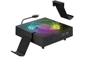 Cooling Fan for High Speed Cooling Fan with 13 RGB Lights for Series X, Low Noise Dust Filter Cooling System Replacement for 