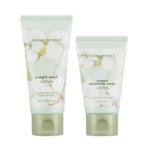 Nature Republic Cotton Armpit Kit Underarm Scrub Wash 80ml and Underarm Whitening Cream 50ml Korea - //coolthings.us