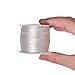 Pandahall 1 Roll 0.8mm White Elastic Stretch Polyester Jewelry Bracelet Elastic String Cord (60m/Roll)